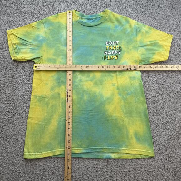 Zumiez A-Lab Daisy Gang Tie Dye T Shirt Large Green Smiley Flower Streetwear Tee - Picture 3 of 6